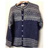 Vintage Husfliden Lillehammer 100% Wool Sweater - Handknitted in Norway - Size XL