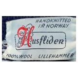 Vintage Husfliden Lillehammer 100% Wool Sweater - Handknitted in Norway - Size XL