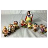 Vintage Schmid Walt Disney 50th Anniversary Snow White & The Seven Dwarfs 1937-1987 Figurines Set