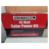 NEW Chicago Electric 45 Watt Solar Power Kit