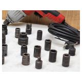 Milwaukee Electric Impact Wrench with Assorted Sockets