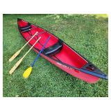 Lake Ready 17 ft Coleman Canoe with Paddles