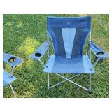 (2) Blue Folding Sports / Camping Chairs
