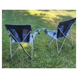 (2) Blue Folding Sports / Camping Chairs