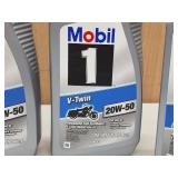(4) NEW Qrts. Mobil I V-Twin 20W-50 Motorcycle Oil