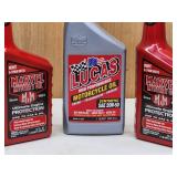 (3) Qrts. Lucas SAE 20W-50 Motorcycle Oil & (2) Qrts. Marvel Engine Protection Oil, NEW