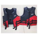 (2) X2O Neoprene Water-Skiing Life Jackets