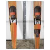 Set of Vintage Wooden Water Skis