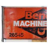 Vintage Hand Painted Wooden Machine Shop Advertising Sign