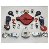 Large Assortment of Hoist Pullys
