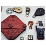 Large Assortment of Hoist Pullys
