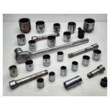 Heavy Equipment 1" Ratchet and Assorted Sockets