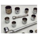 Heavy Equipment 1" Ratchet and Assorted Sockets