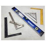 Assorted Construction Measuring Tools