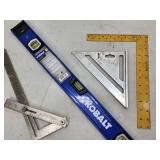 Assorted Construction Measuring Tools