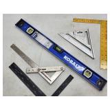 Assorted Construction Measuring Tools