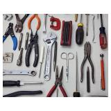 Table of Assorted Hand Tools