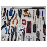 Table of Assorted Hand Tools