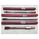 (3) Assorted Central Machinery Jack Hammer Attachments