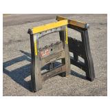 (2) Adjustable Height Handy Collapsable Sawhorses