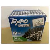Expo Black Chisel Dry Erase Markers