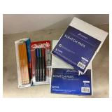 Scratch Pads, Pens and Pencils