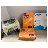 Plastic Forks, Spoons, Knives and Napkins