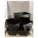 Black Metal Bins