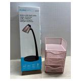 LED Desk Lamp and Small Desk Organizer