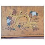 Lot of (2) Wood Serving Trays - (1) Handpainted Scandinavian Art style 20"x13", (1) 12"x17"