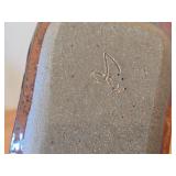 Handcrafted Ceramic Dish with Dragonfly Motif (signed on bottom)