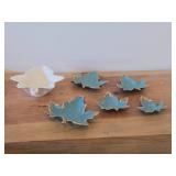 Lot of (6) Vintage Leaf Shaped Dishes
