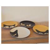 Lot of (4) Cat Eyes theme Plates by Jewel Japan (Japan)