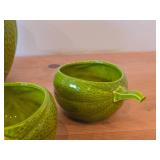 Fruit Shaped Punch Bowl with Ladle + (5) Fruit Shaped Cups