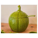 Fruit Shaped Punch Bowl with Ladle + (5) Fruit Shaped Cups