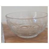 Glass Bowl, Crystal Salt Dip, Crystal Candleholder, Glass Divided Dish