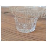 Glass Bowl, Crystal Salt Dip, Crystal Candleholder, Glass Divided Dish