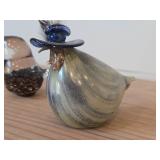 Lot of (2) Hand-blown Bird Figurines