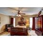 Queen Bed, Armoire, Linens, Accessories