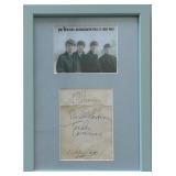 1963 Beatles Signatures in Frame