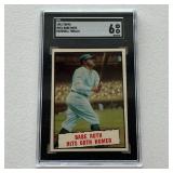 1961 Topps #401 Babe Ruth Baseball Thrills Card