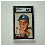1953 Topps #147 Warren Spahn Card