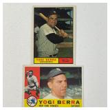 2 Yogi Berra Baseball Cards, 1960 #480, 1961 # 425