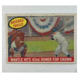 1959 Mantle Hits 42nd Homer Topps #461 Baseball Card