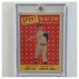 1958 Mickey Mantle All Star Baseball Card #487