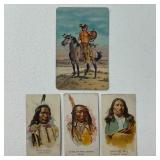 3 1888 Indian Chief Tobacco Cards & 1956 Quaker Pack-O-Ten Blackfeet 