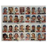 32 Assorted 1953 Topps Baseball Cards
