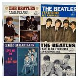 4 Beatles 45s w/ Picture Sleeves