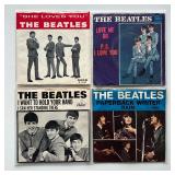 4 Beatles 45s w/ Picture Sleeves