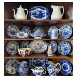 Beautiful Flow Blue, Transferware, Ironstone